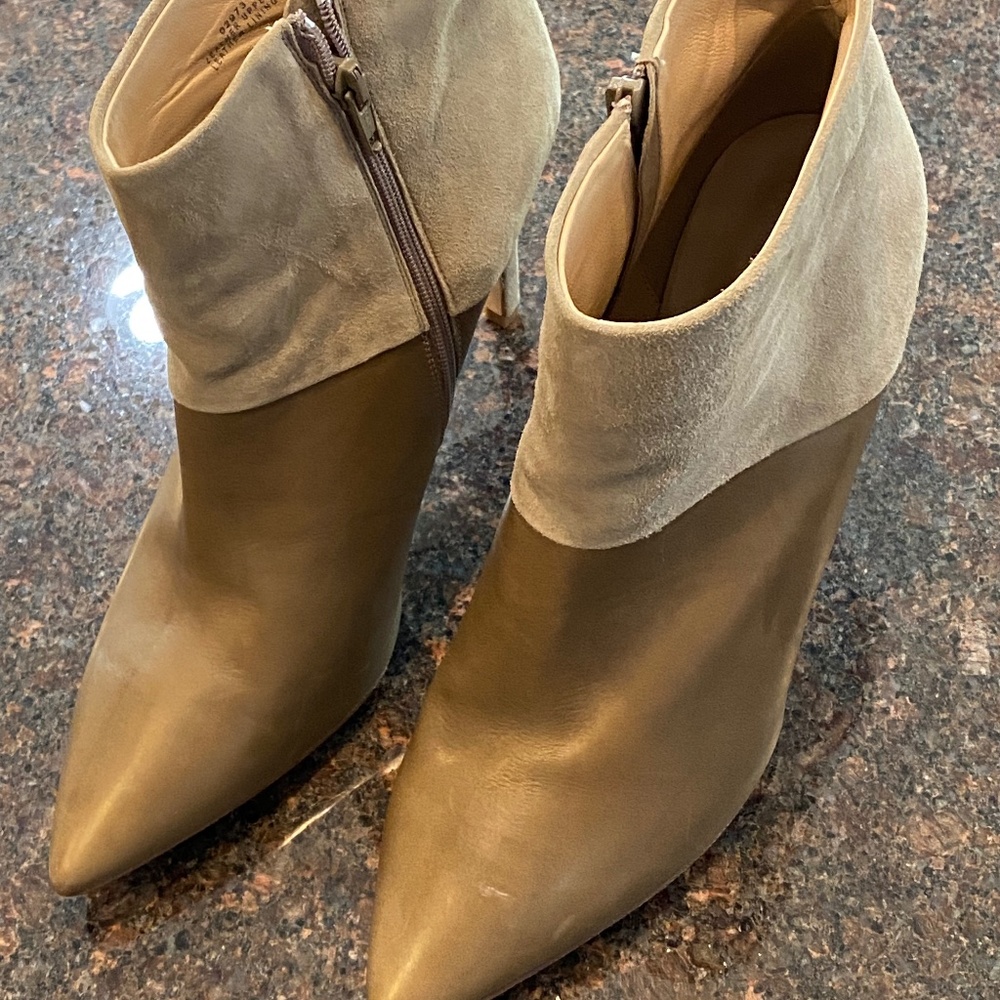 J Crew Made in Italy Booties Suede and Leather 11